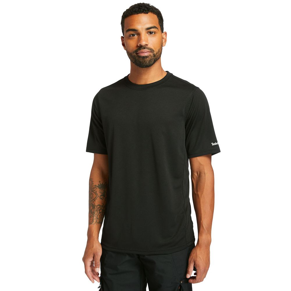 Timberland Mens T-Shirts PRO® Wicking Good Short Sleeve - Black - India MI9168453